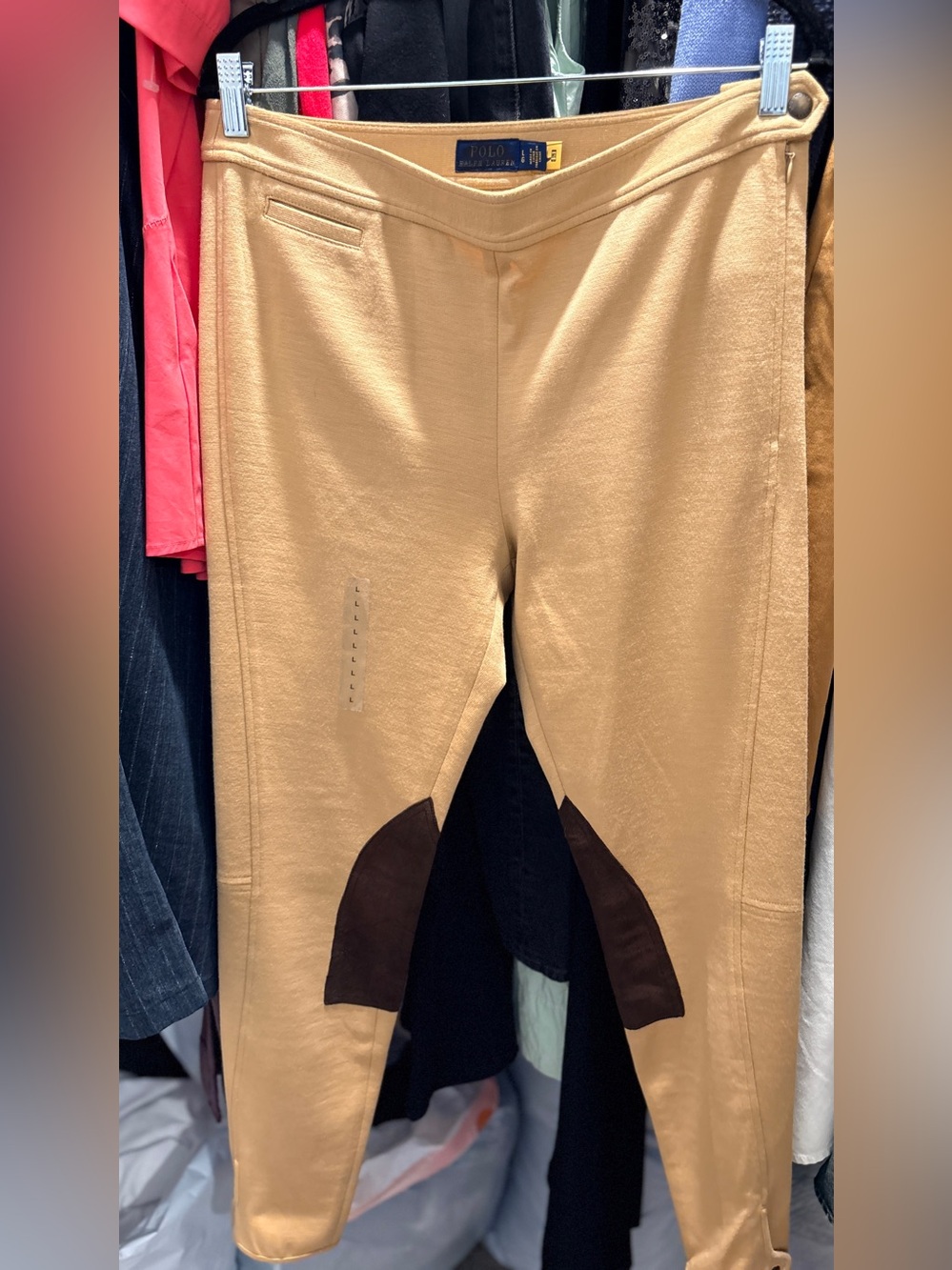 Ralph Lauren Beige Knit Riding Breeches